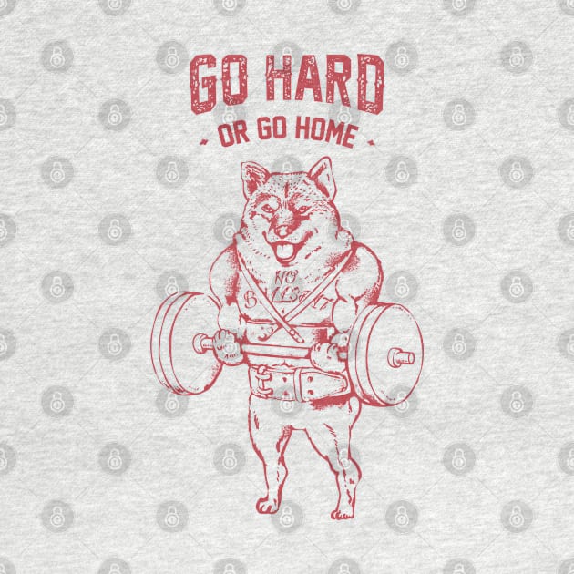 Go Hard or Go Home Shiba Inu by huebucket